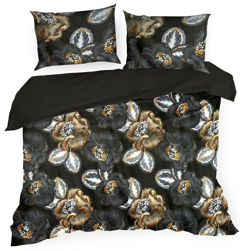 MAKOSATÉNOVÉ OBLIEČKY LIMITED COLLECTION PEONIA2 160X200 CM, 2KS 70X80 CM VZOROVANÉ
