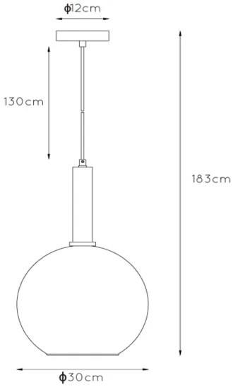 Lucide 45402/30/30 - Luster na lanku MARIUS 1xE27/40W/230V čierna