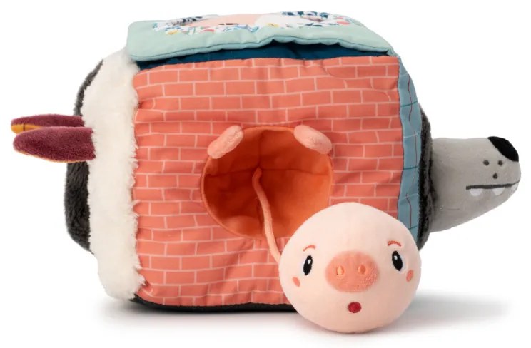 Lilliputiens - textilná kocka s aktivitami - vlk Ľudovít