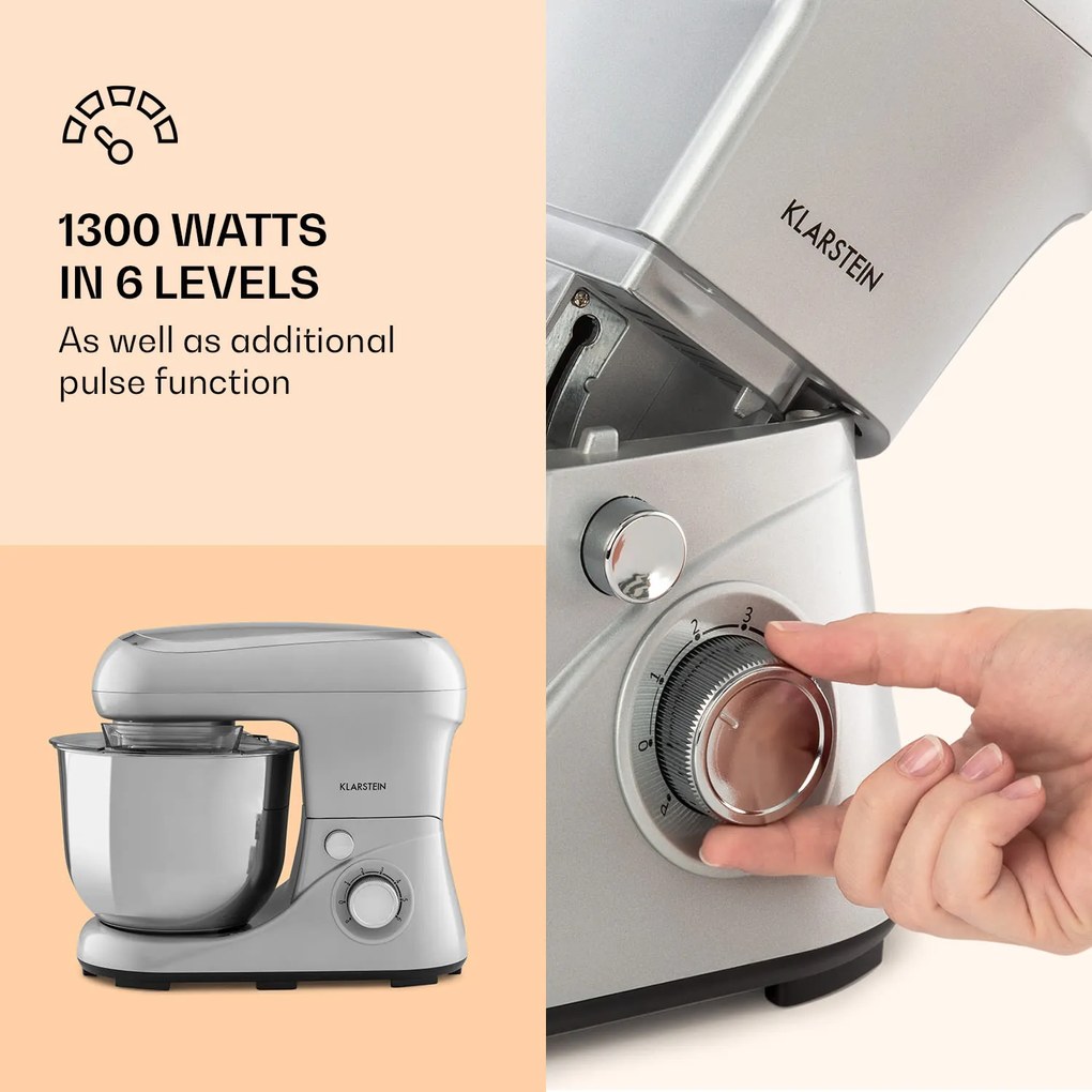 Klarstein Bella Pico 2G, kuchynský robot, 1300 W, 1,7 PS, 6 stupňov, 5 l