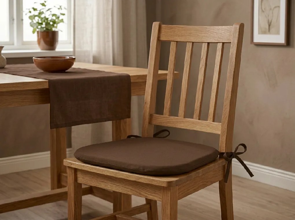 Podsedák na stoličku BASIC tmavohnedý