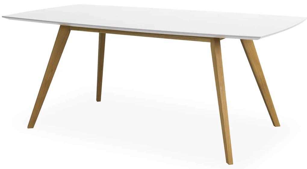 Jedálenský stôl base 185 x 95 cm biely MUZZA