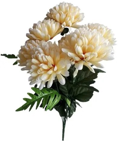 Umelý zväzok Chryzantém, broskyňová, výška 58 cm