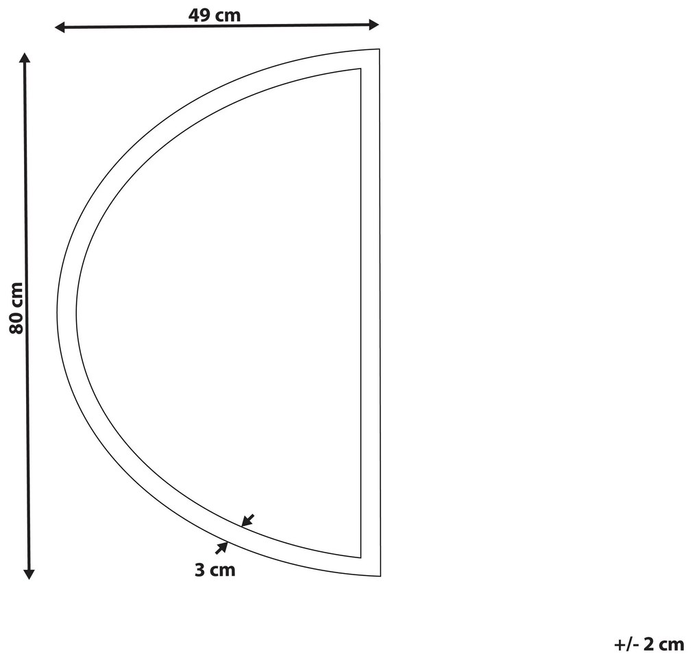 Nástenné LED zrkadlo 49 x 80 cm strieborné BEZONS Beliani