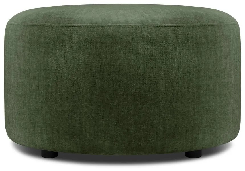 Zelený zamatový puf Mazzini Sofas Debbie, ø 68 cm