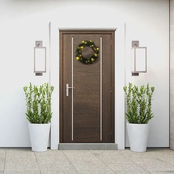 Solight 1V239 - LED Vonkajší vianočný veniec 15xLED/3xAA IP44