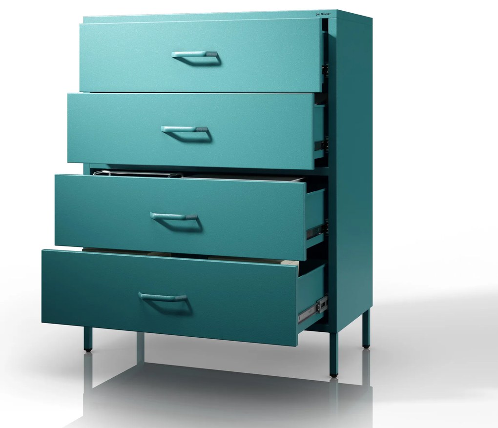 Komoda CARLA, 800 x 1015 x 400 mm, Modern: morská farba