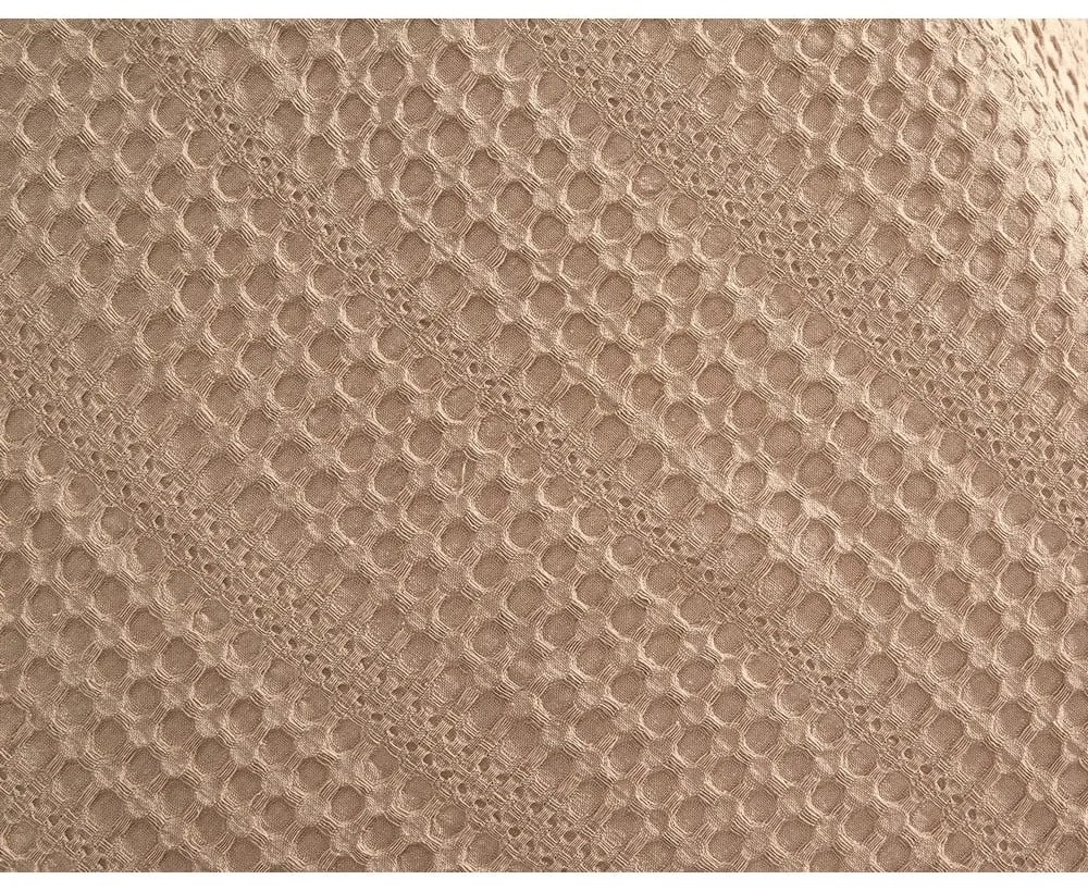 Hnedý bavlnený pléd na dvojlôžko 220x240 cm Lotus – Mijolnir