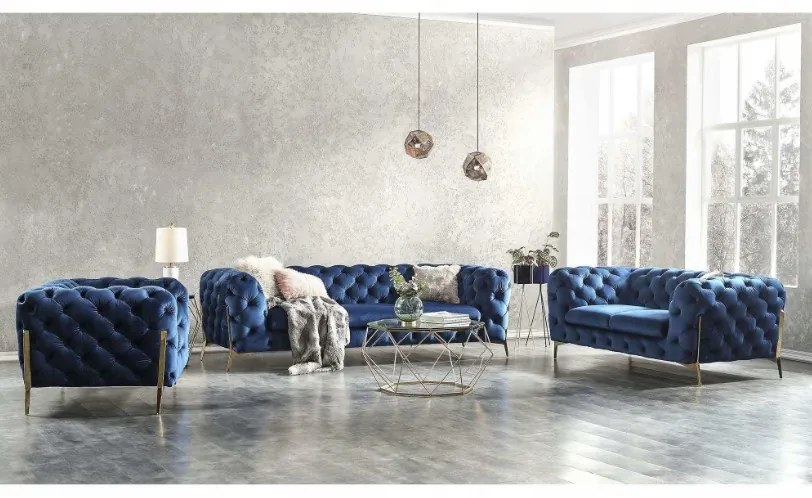 Prešívaná dvojmiestna pohovka CHESTERFIELD Farba: Ružová