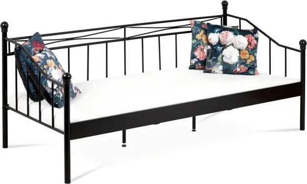 Kovová posteľ 90 cm čierna BED-1905 BK