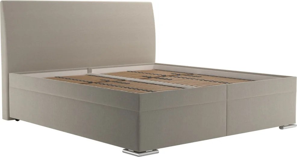 Posteľ Monte 180x200 cm, béžová tkanina