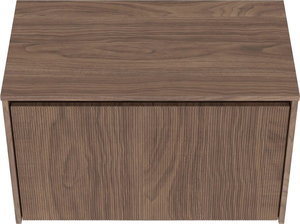 Závěsná skříňka pod umyvadlo Pezzo 80 cm s deskou ořech
