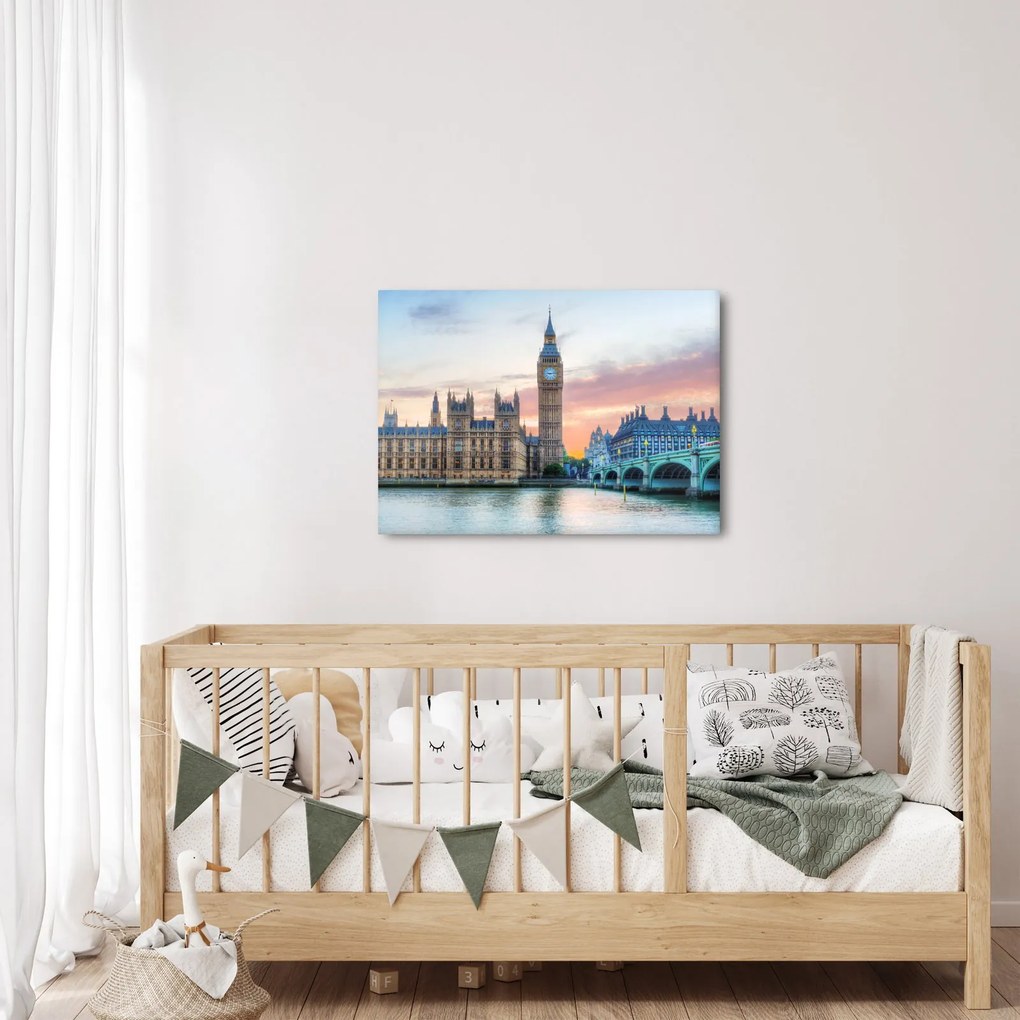 Obraz - Londýn v pastelových farbách (70x50 cm)