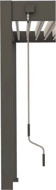 Bioklimatická pergola INTRO PLUS 4X3m, hliník, do steny