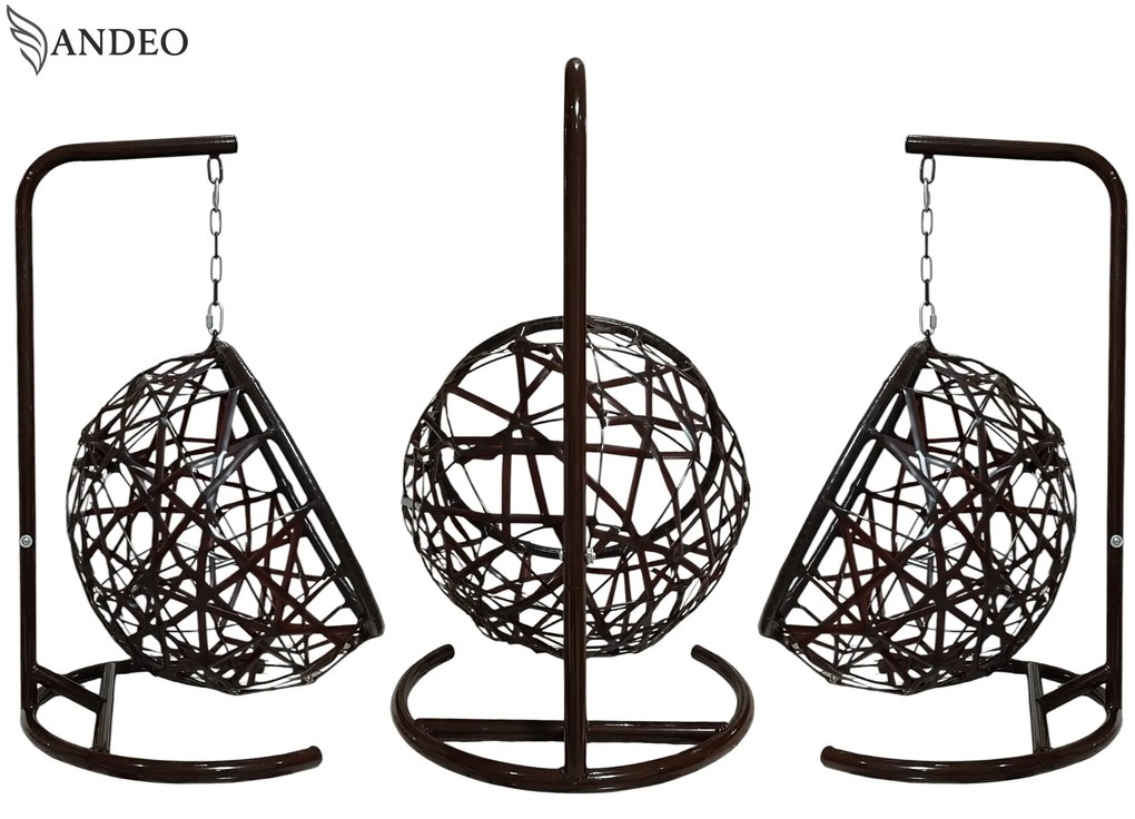 Závesné hojdacie kreslo pre mačky MOON - hnedé