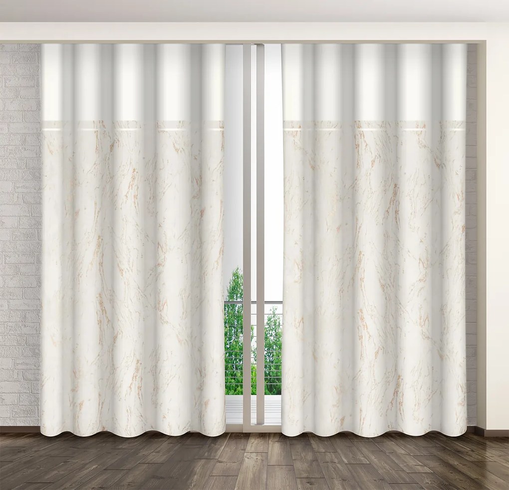 Dekorstudio Luxusný záves s mramorovým vzorom ZMT-013 Rozmer závesu: 140x270cm