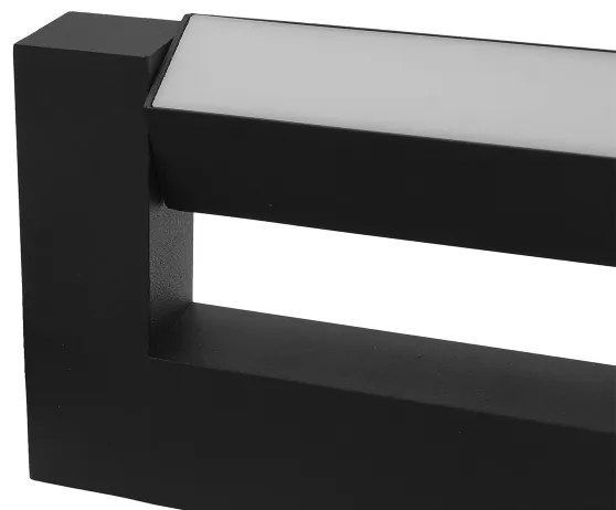 LED Vonkajšie nástenné svietidlo 2xLED/4W/230V IP54 30 cm čierna