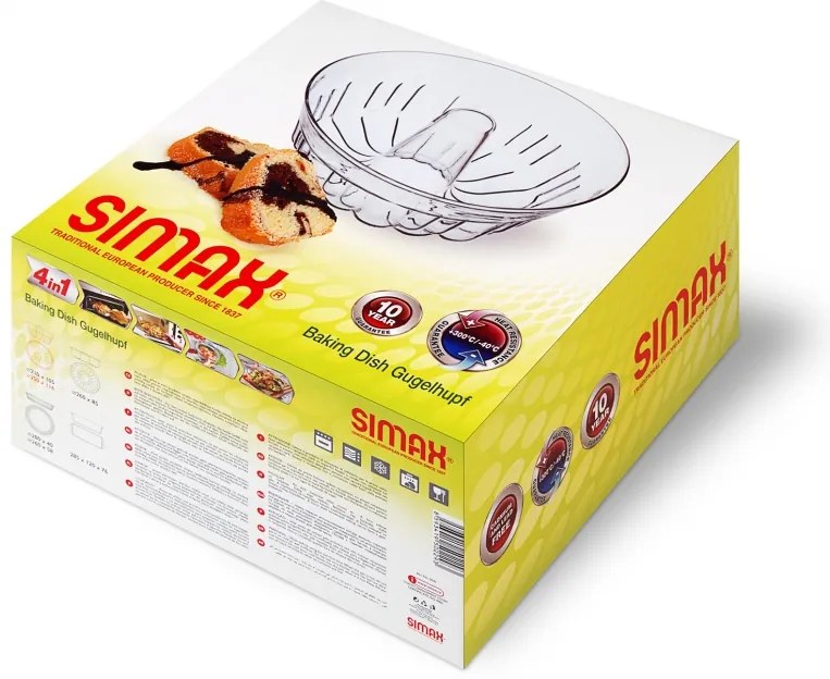 Simax Sklenená forma na bábovku Objem formy: 1,3 l