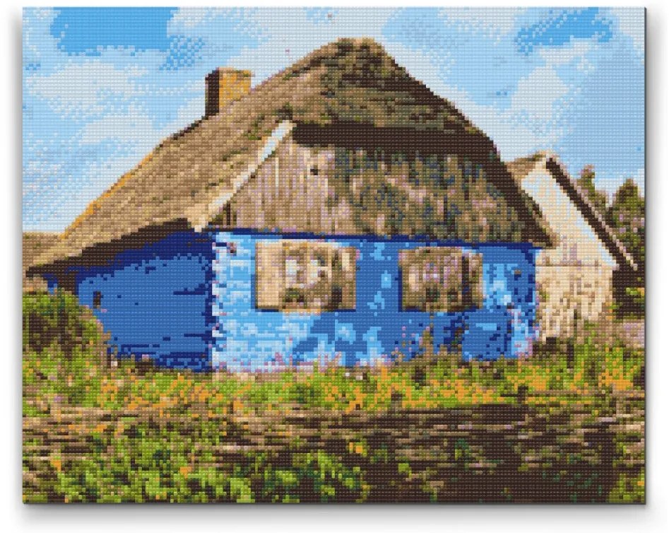Gario Diamantové maľovanie Vidiecka chata Rozmery: 40 x 30 cm, Rámovanie: Iba zrolované plátno, Diamanty: Štvorcové