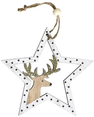 Vianočná dekorácia KL-21X12 biela (2 ks)