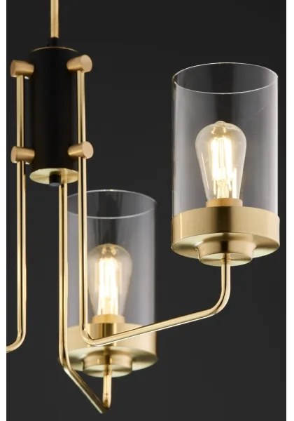 Jupiter 2087 - Luster na tyči RAMIREZ 3xE27/15W/230V zlatá/čierna