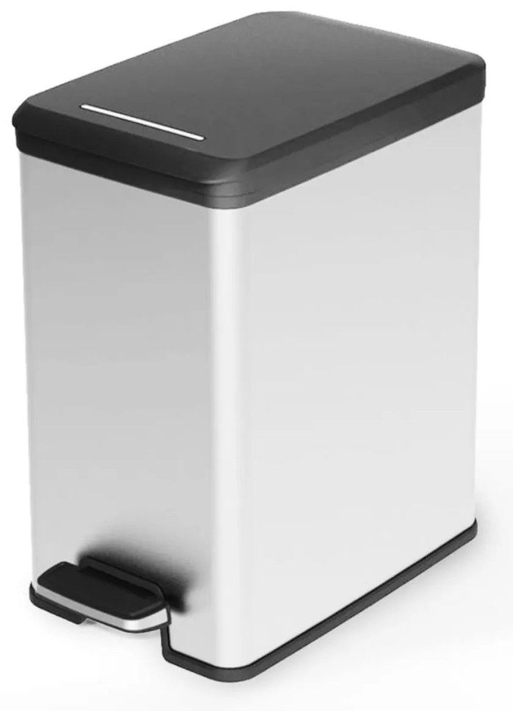 Curver Odpadkový kôš SLIM BIN 25 l, strieborný