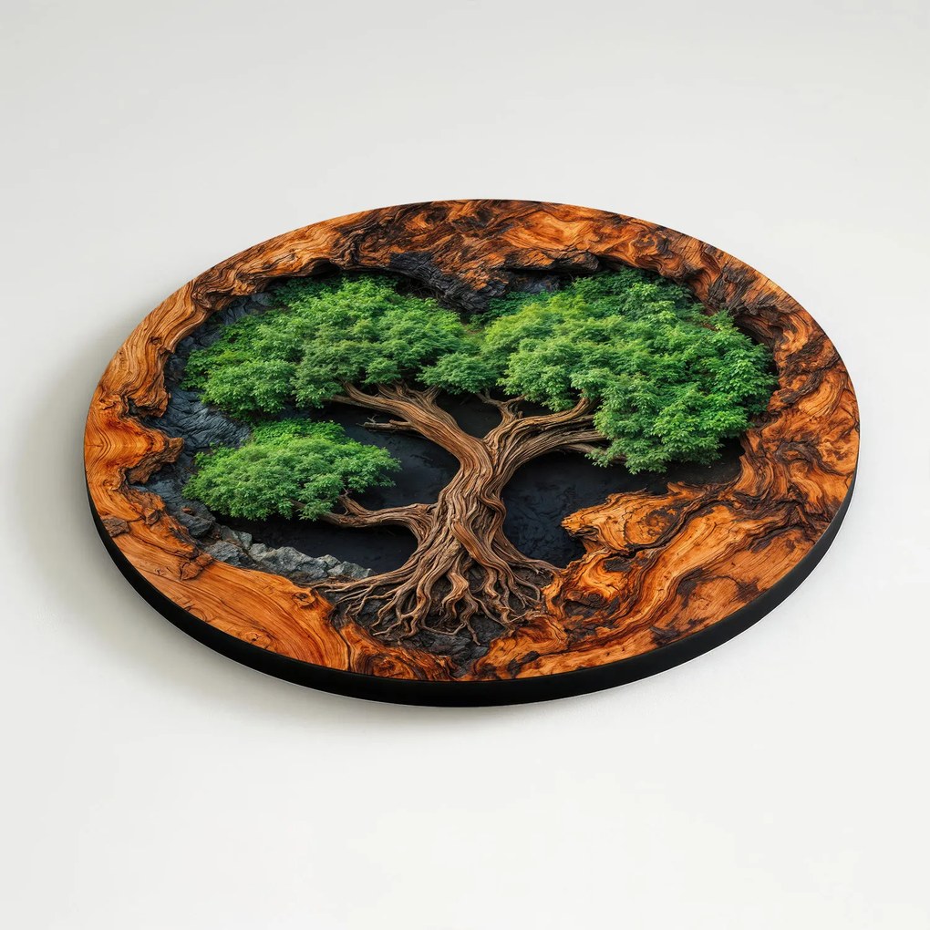 DUBLEZ | Drevený strom srdca na stenu - Duša lesa