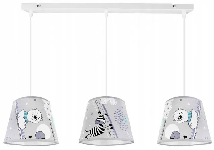 Pastelová moderná detská závesná lampa s tienidlom