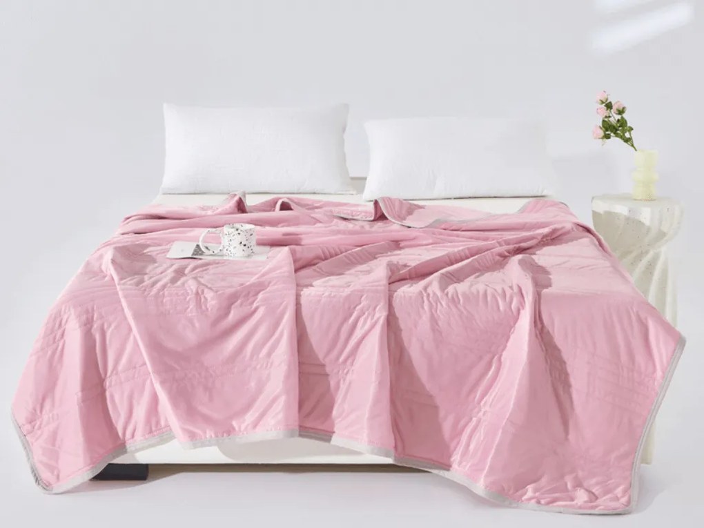 Chladiaca letná prikrývka CELIA, ružová Rozmer: 160 x 200 cm