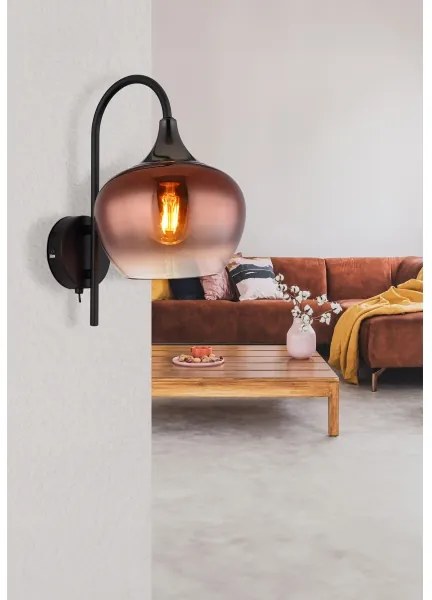 Globo 15548WG - Nástenná lampa MAXY 1xE27/40W/230V medená