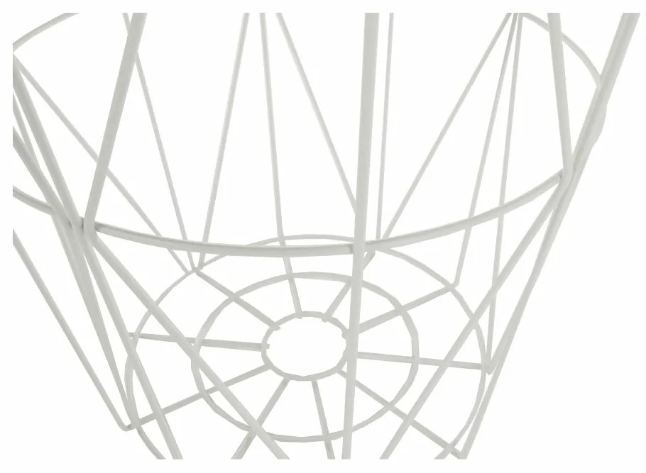 Okrúhly príručný stolík Nancer Typ 3 - prírodná / biela