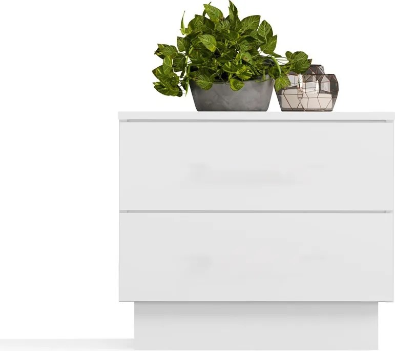 Noční stolek Amber 55 cm bílý
