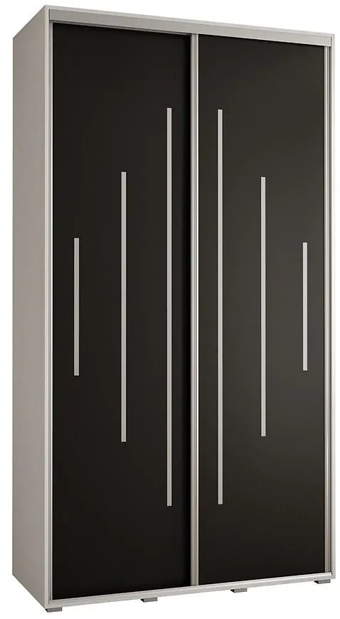 Skriňa 45 Canaris 12 130 biela/čierna/silver