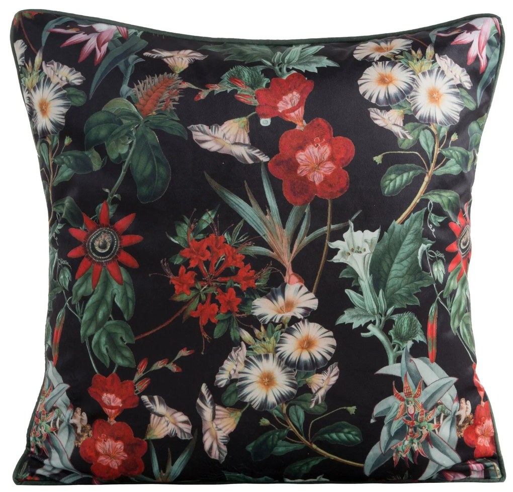 DEKORAČNÁ OBLIEČKA NA VANKÚŠ VELVET102 45X45 CM KVETY