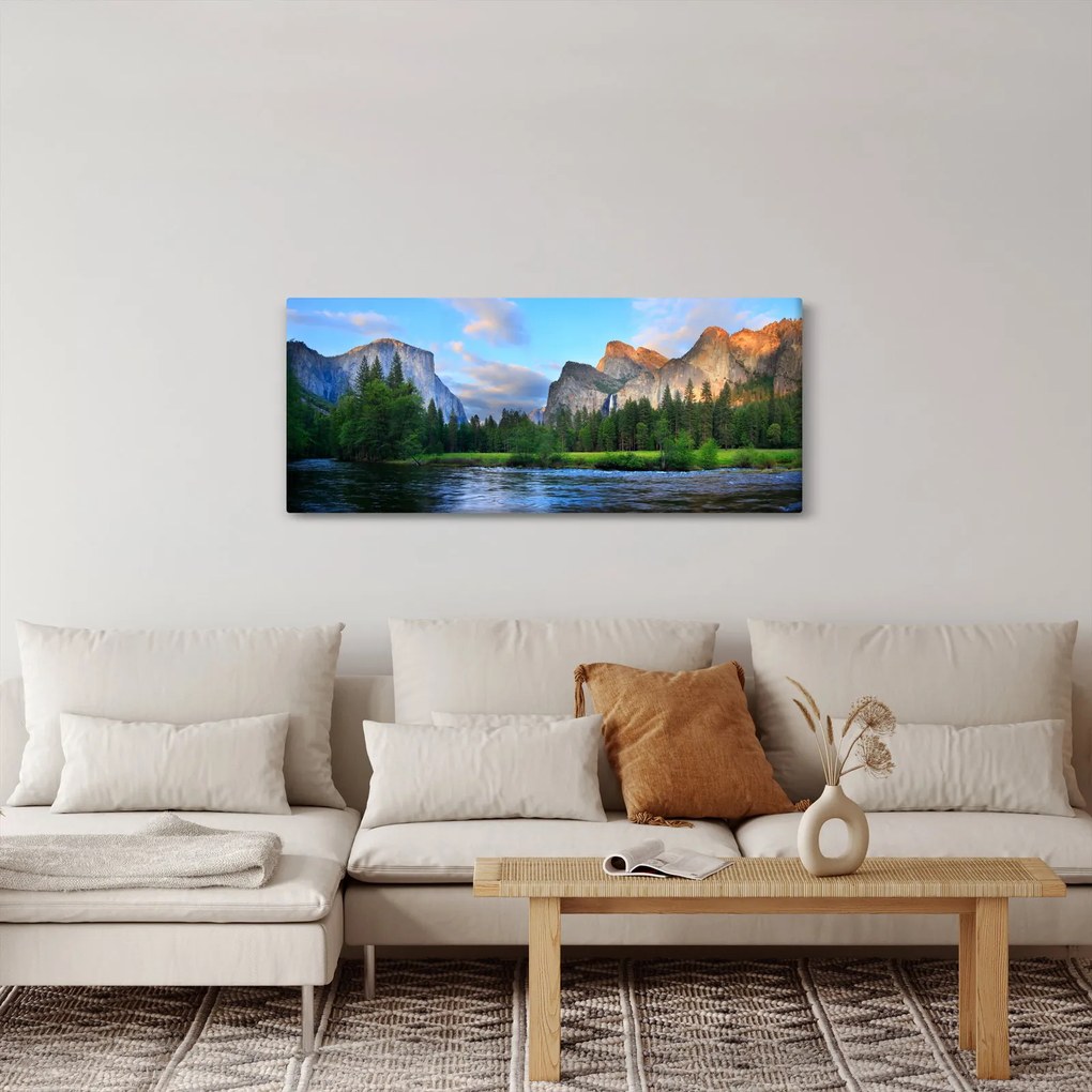Obraz divokej horskej krajiny (120x50 cm)