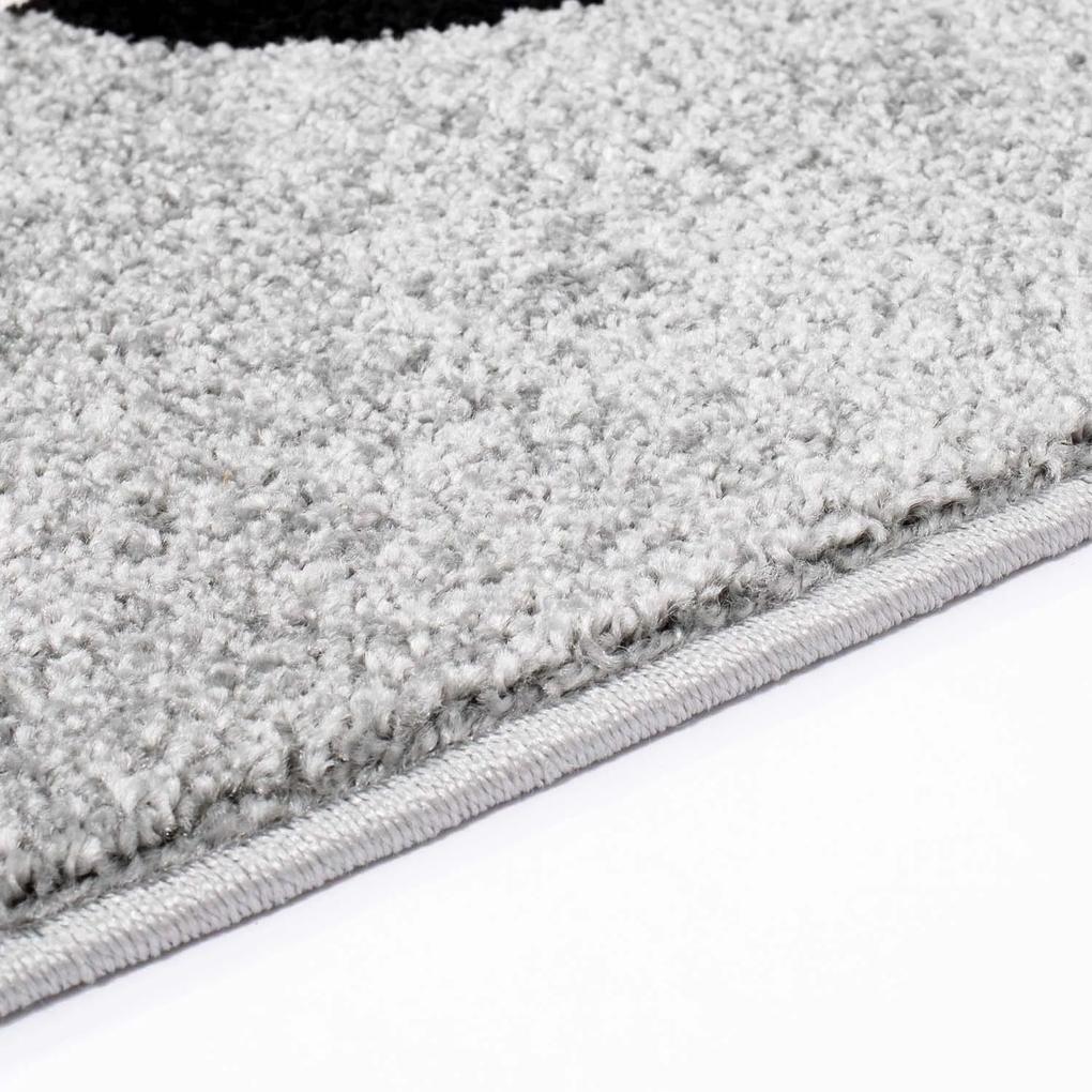 Dekorstudio Moderný koberec BUBBLE - Sivá panda Rozmer koberca: 160x225cm