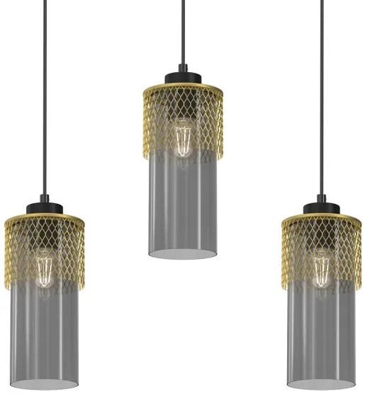 Luster na lanku GLAM 3xE27/60W/230V