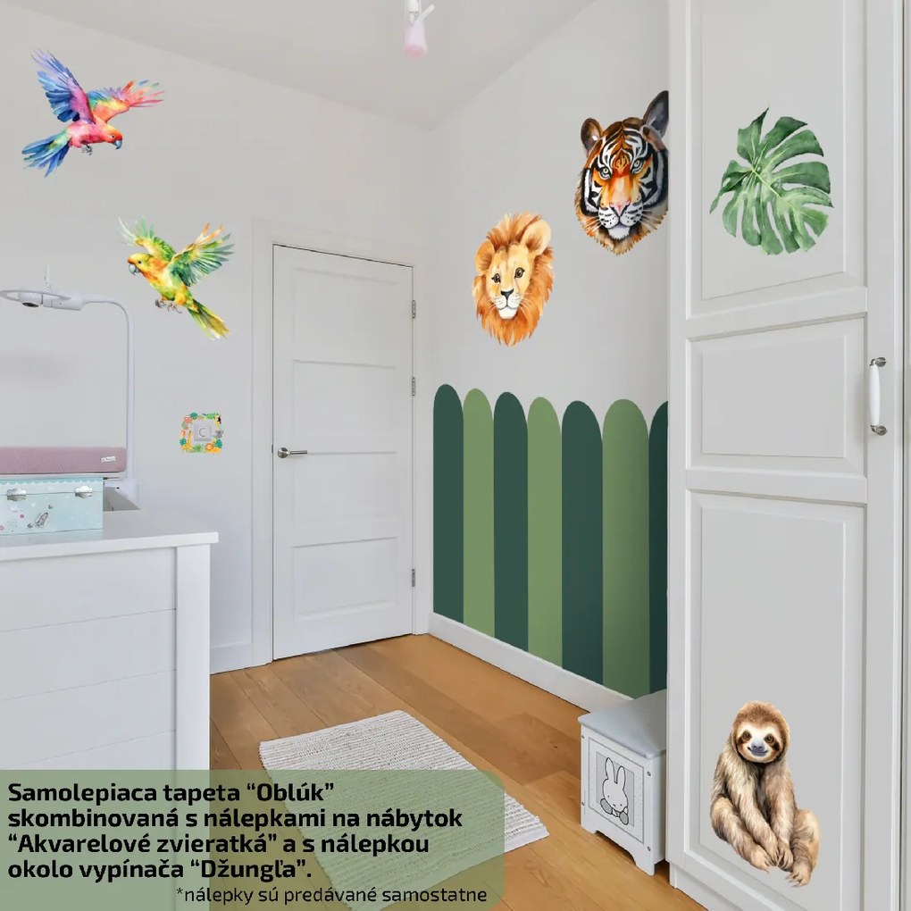 PIPPER. Textilná nálepka na nábytok "Akvarelové zvieratká"