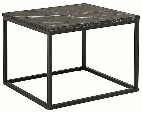 Konferenčný stolík s doskou v dekore mramor ROSSI B 60x60 čierny