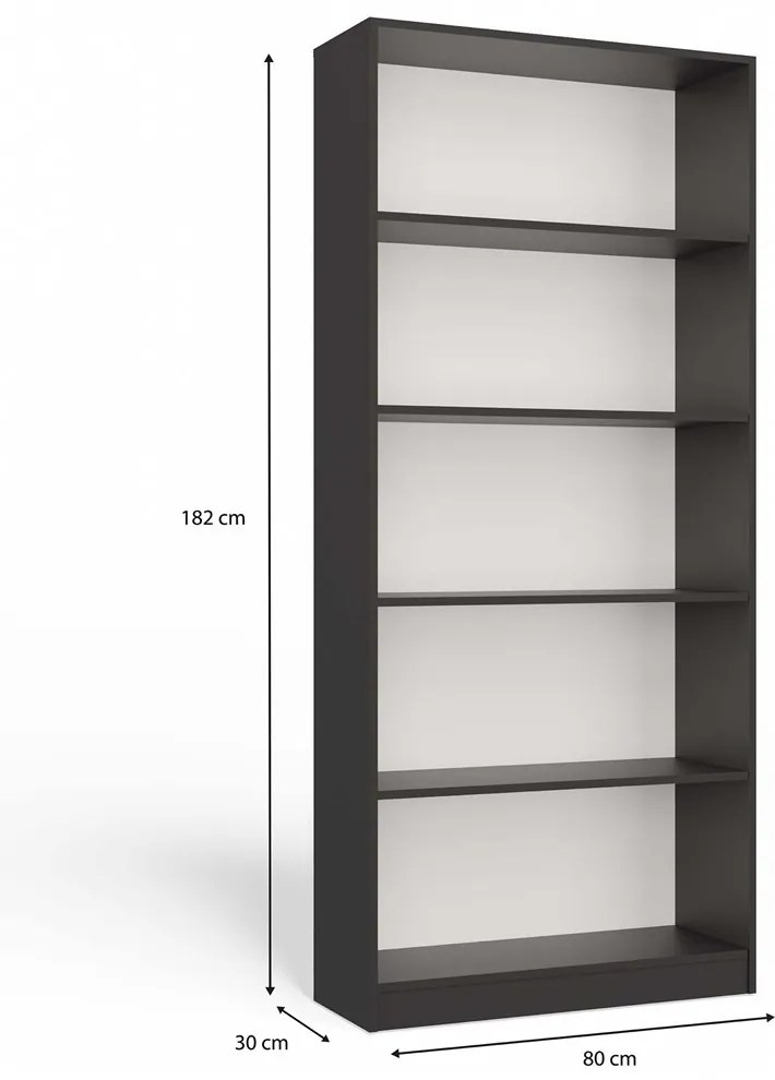 Regál Onyx R80 80 cm antracit