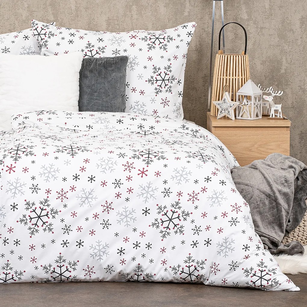 4Home Bavlnené obliečky Snowflakes, 160 x 200 cm, 70 x 80 cm