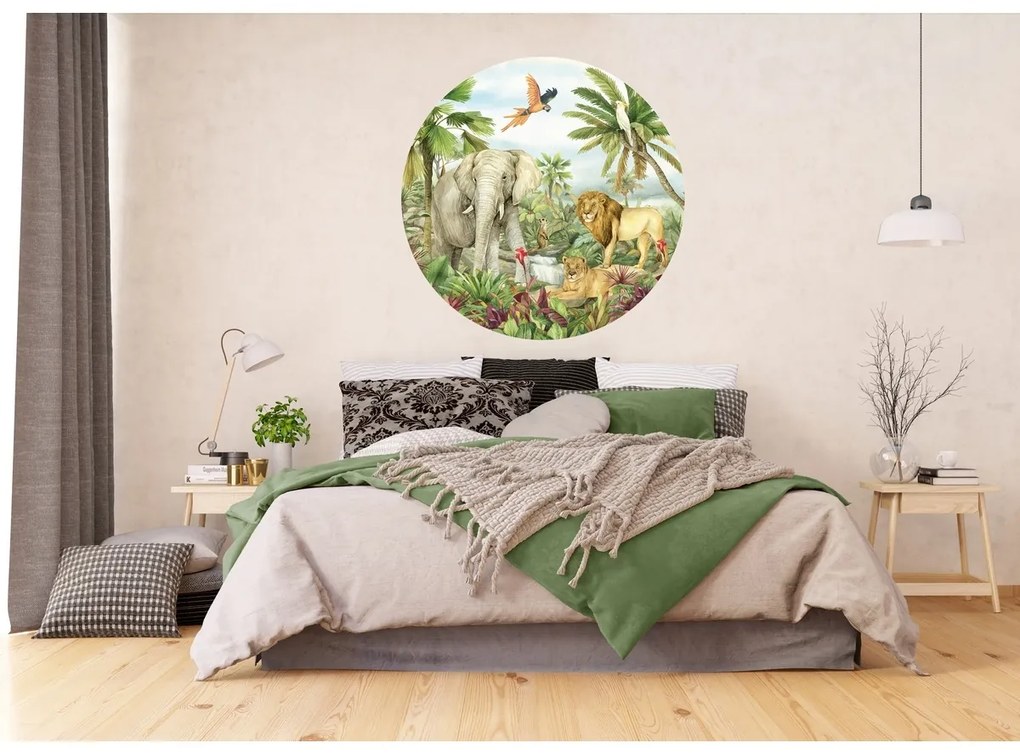 Kruhová fototapeta Jungle 125 x 125 cm, 2 diely