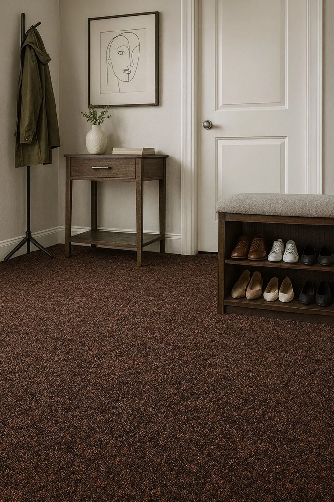 Rinos bv, Čistiaca zóna Robust 132 hnedá, šíre 200 cm, šíře 1,35 m,2m, hnedá, pvc, chodba / predsieň