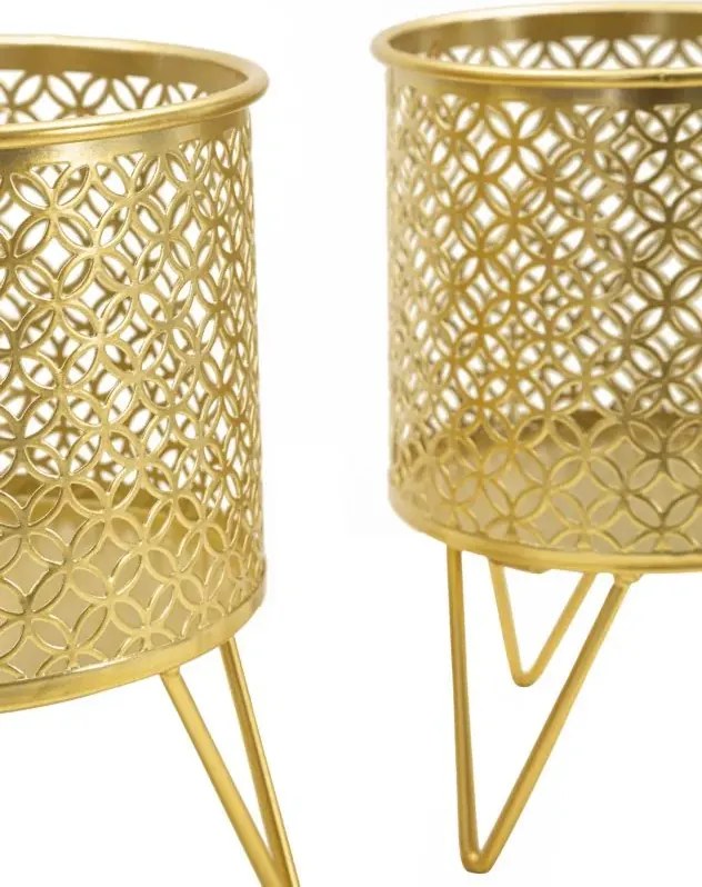 Sada 2 ks stojanů na květiny Ceci zlatá