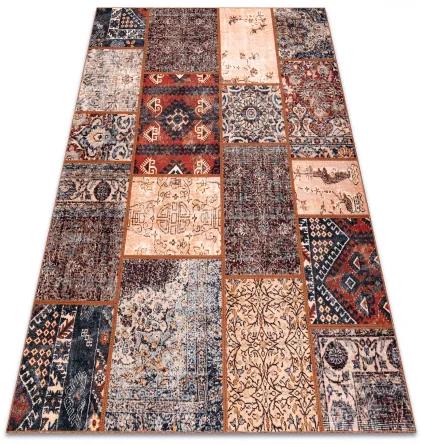 Koberec ANTIKA ancient rust, moderný patchwork, grécky umývateľný - terakota Veľkosť: 120x170 cm