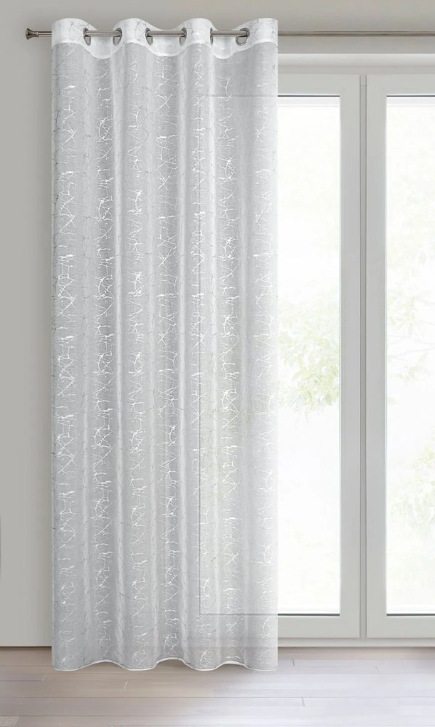 ZÁCLONA NA KRÚŽKOCH REVA 140X250 CM VZOROVANÁ