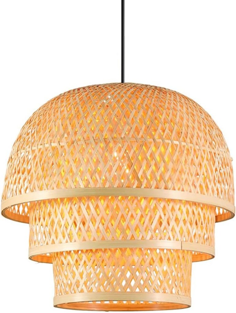 Toolight Boho, závesné svietidlo 1xE27 APP1577-5C, prírodná hnedá, OSW-03614