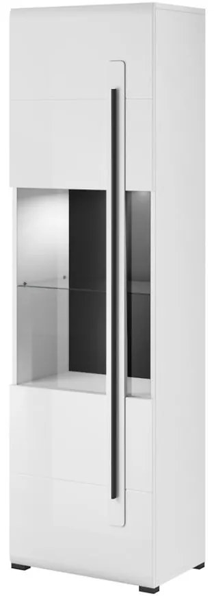 Vitrína Tulsa 05 biela lesklá