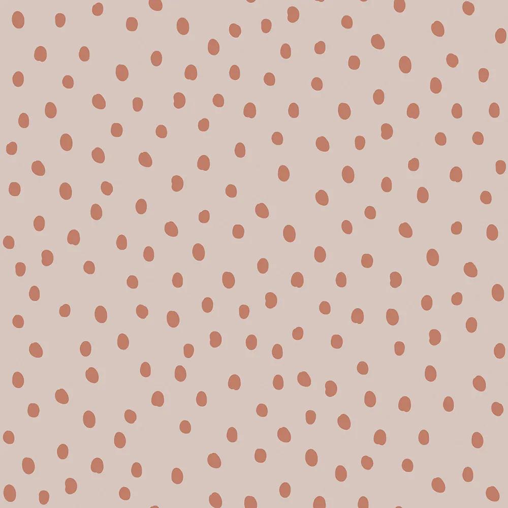 DEKORNIK Simple Irregular Dots Powder Pink Brick - Tapeta