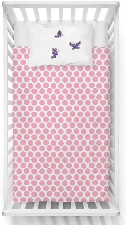 Obliečky do postieľky Minnie a Motýliky 100x135/40x60 cm